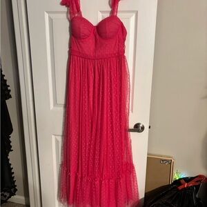 Elegant Pink Sleeveless Dress